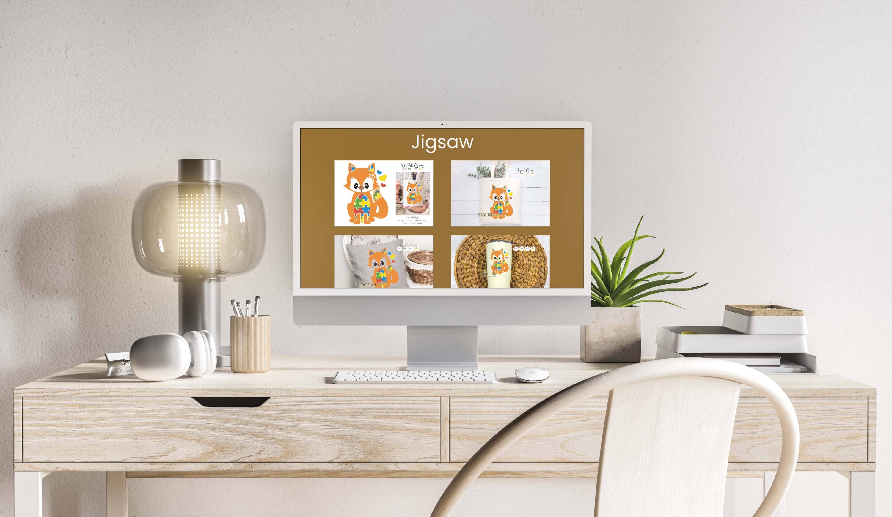 Autism Fox design SVG desktop preview.