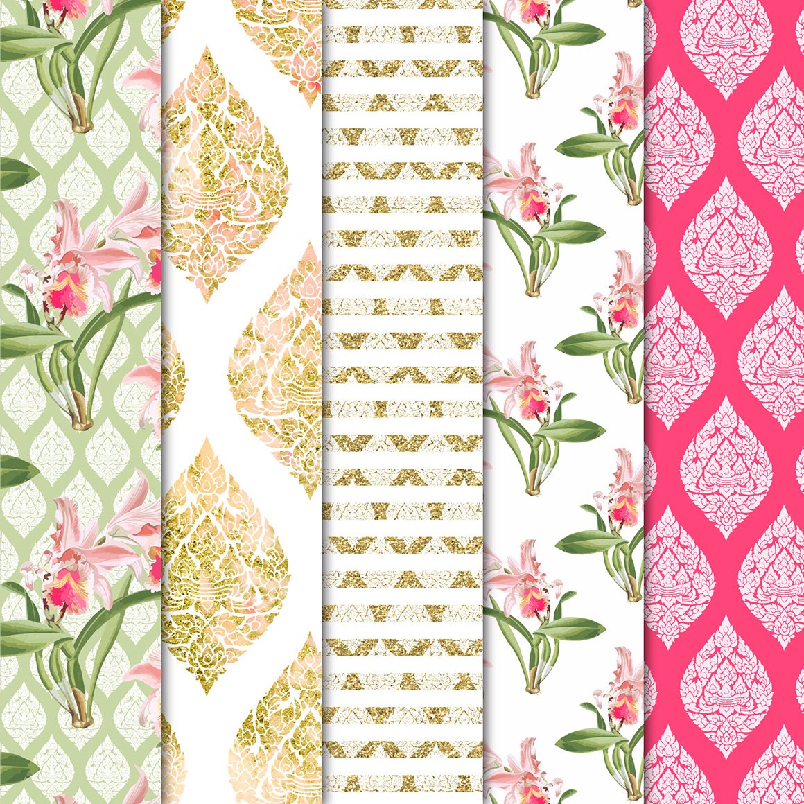 Flowers pattern collection.