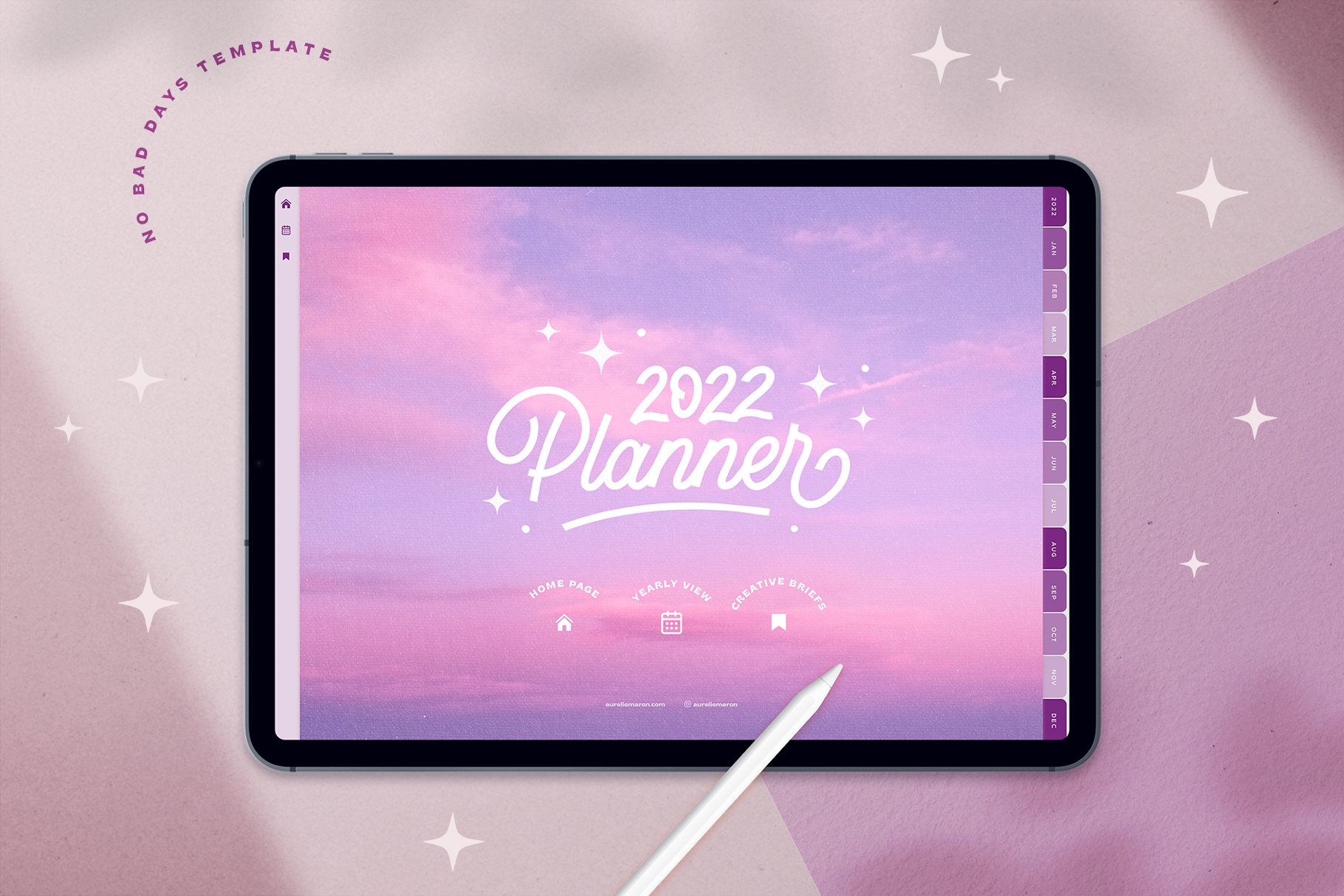 Purple planner in zoom.
