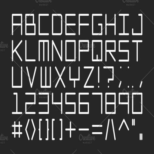 Digital letters. English alphabet cover.