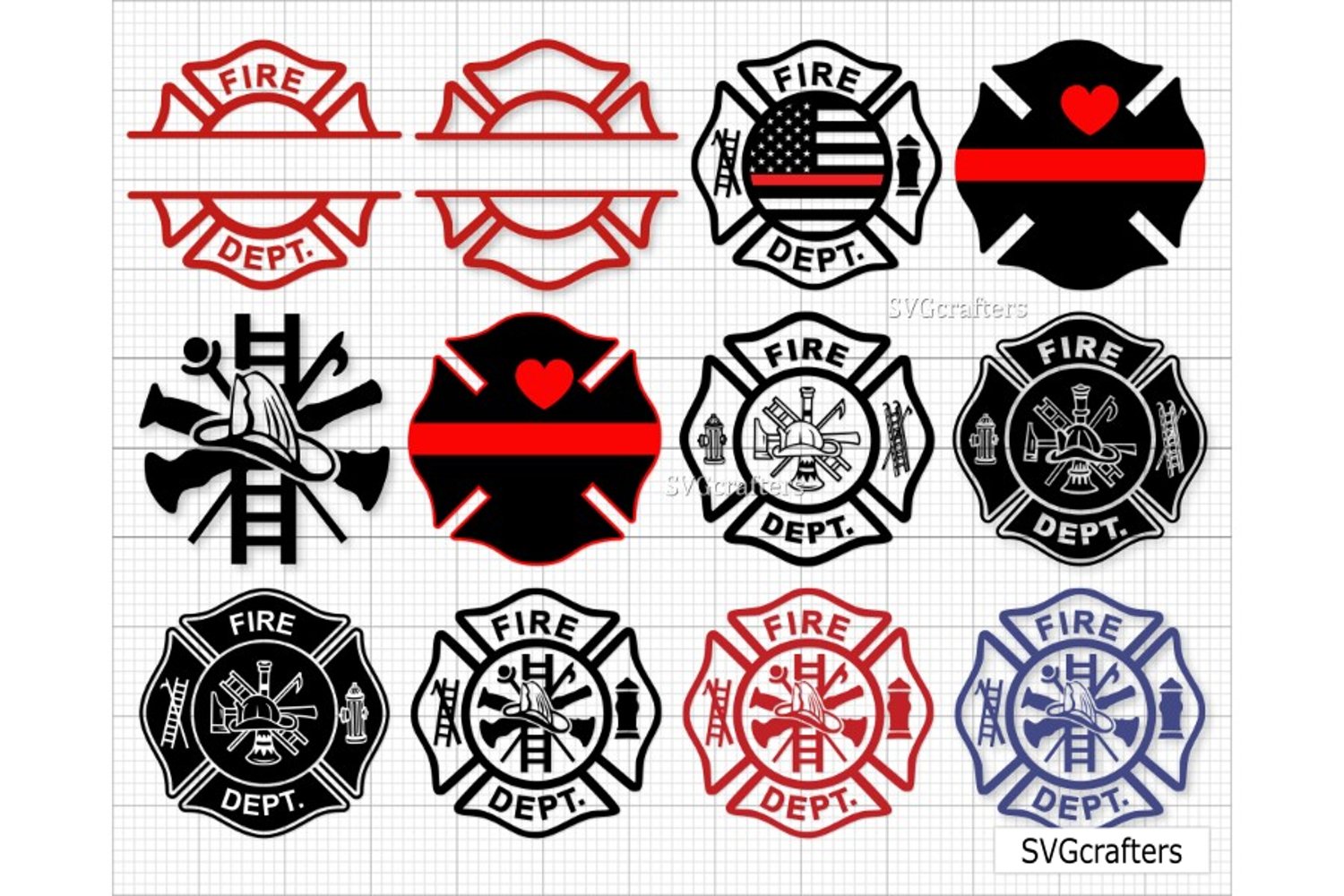 Cover image of Fire Dept SVG.