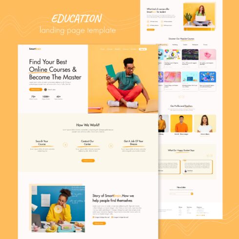 education landing page template.