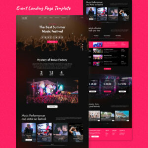 Modern Event Landing Page Template – Masterbundles