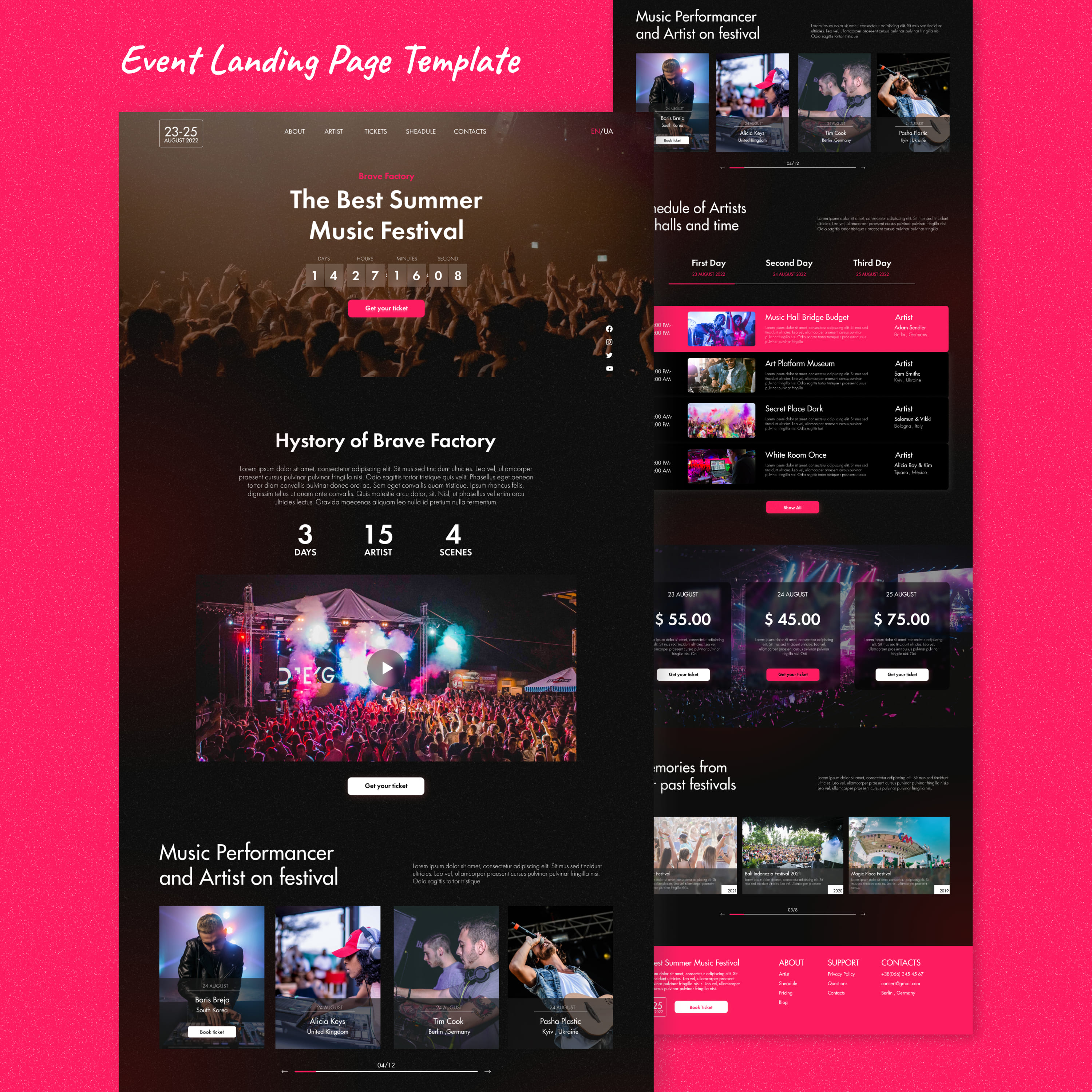 event landing page template cover.