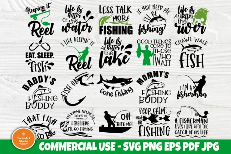 Fishing SVG Bundle, Dad Svg, Lake Svg, Fishing Shirt Designs ...