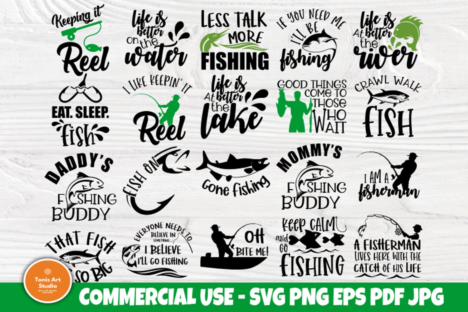 Cover image of Fishing SVG Bundle.