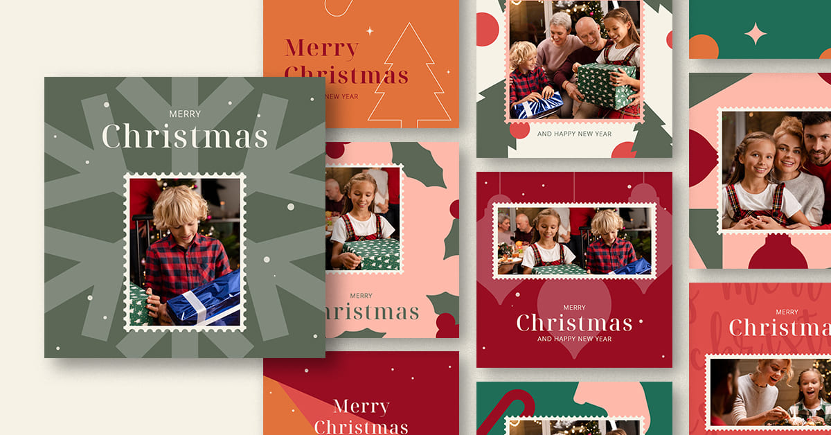 10 christmas post templates for instagram.
