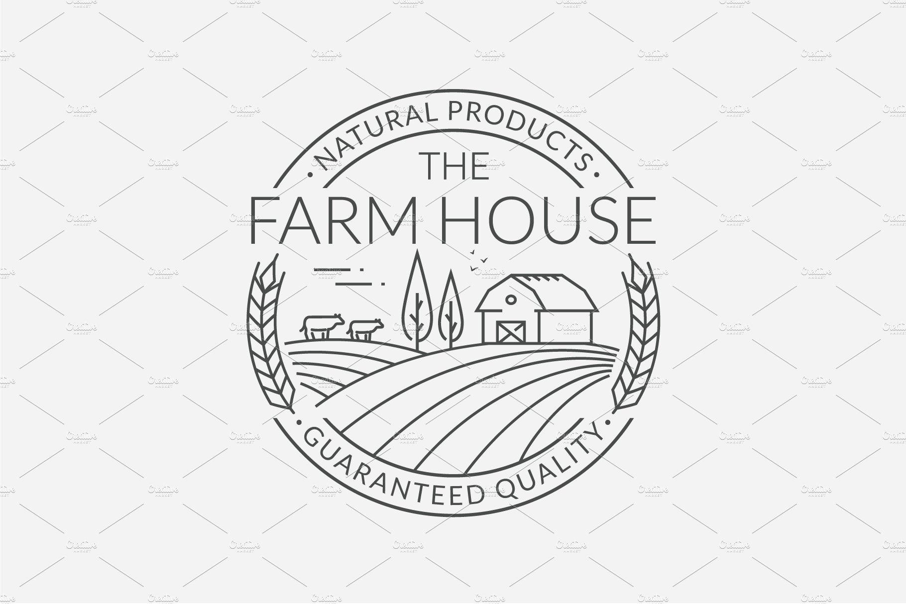 Black farm icons for logo.