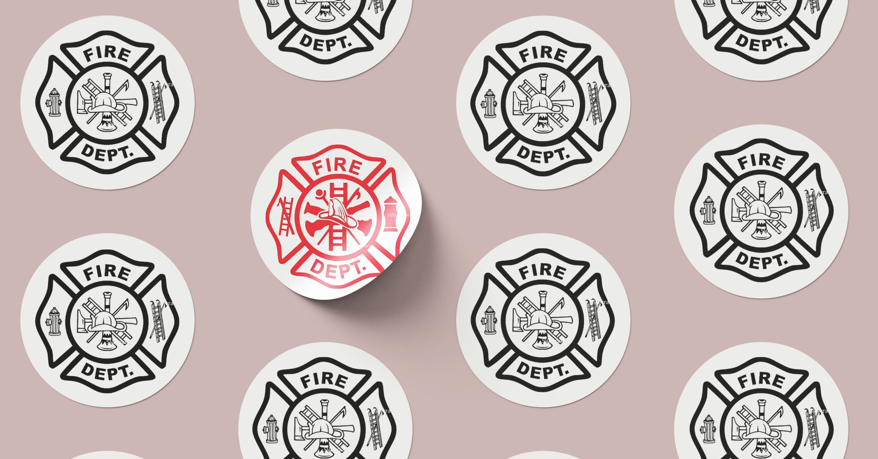 Fire Dept SVG design vector isolated.