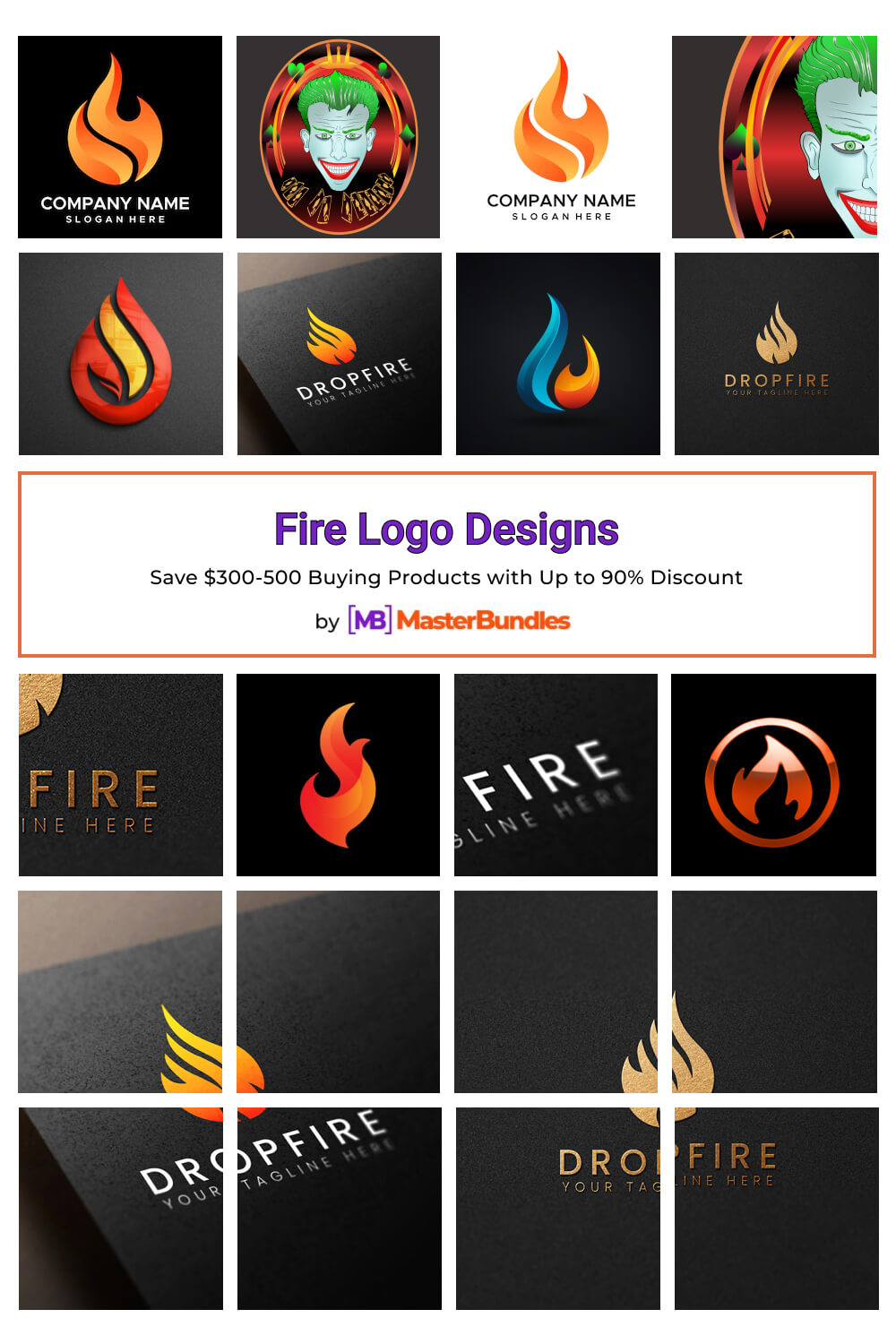 fire logo designs pinterest image.
