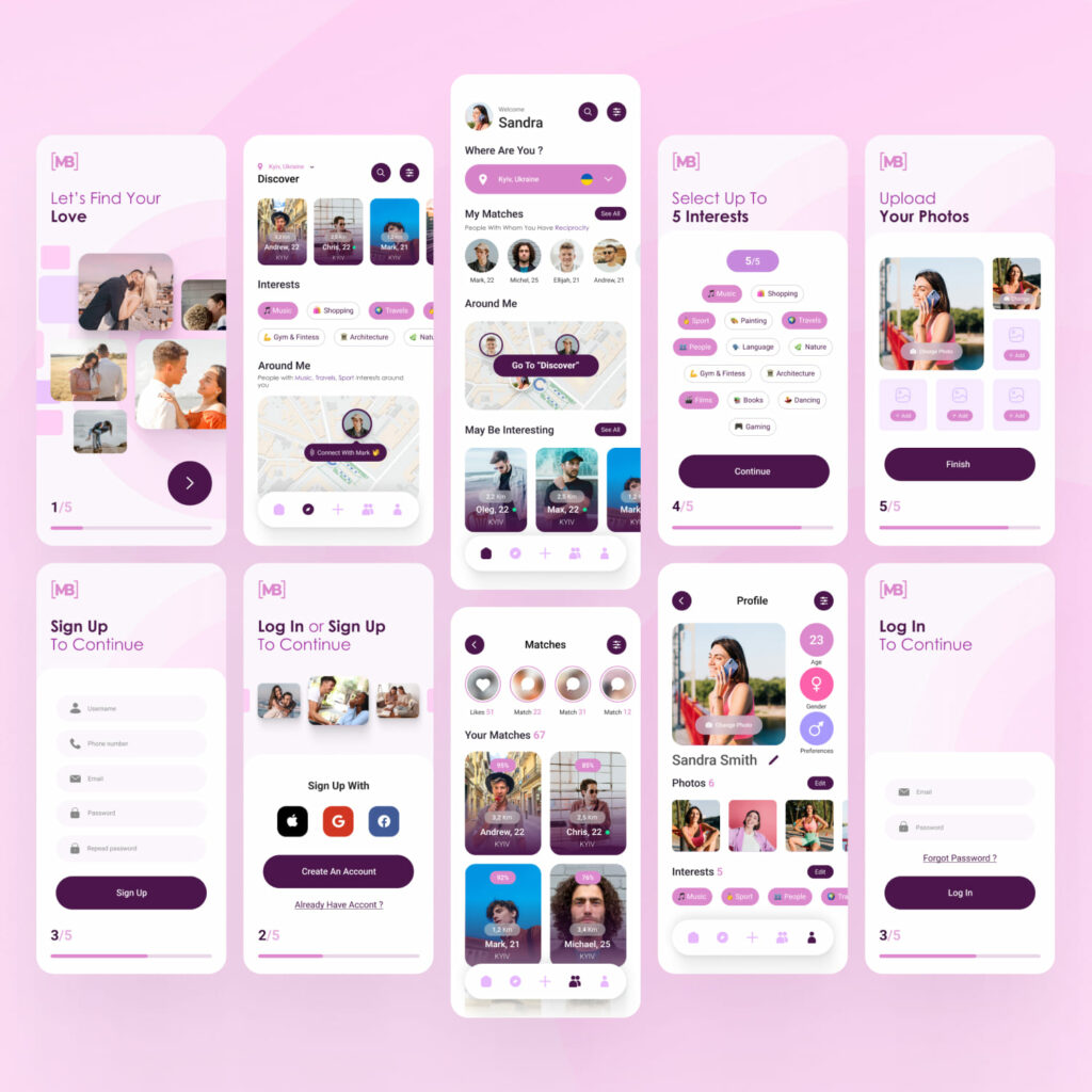 Social And Dating App Ui – Masterbundles