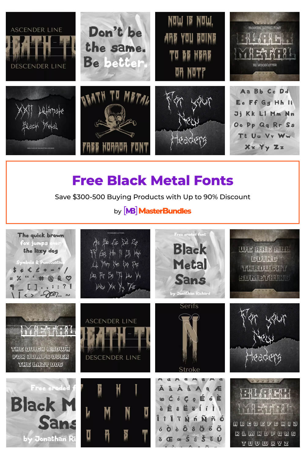 free black metal fonts pinterest image.