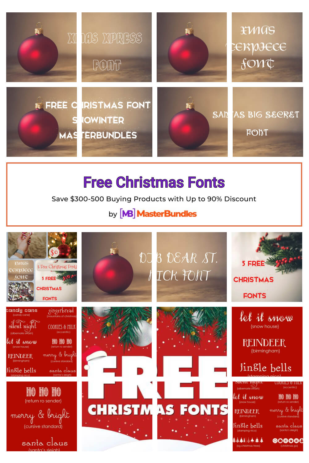 free christmas fonts pinterest image.