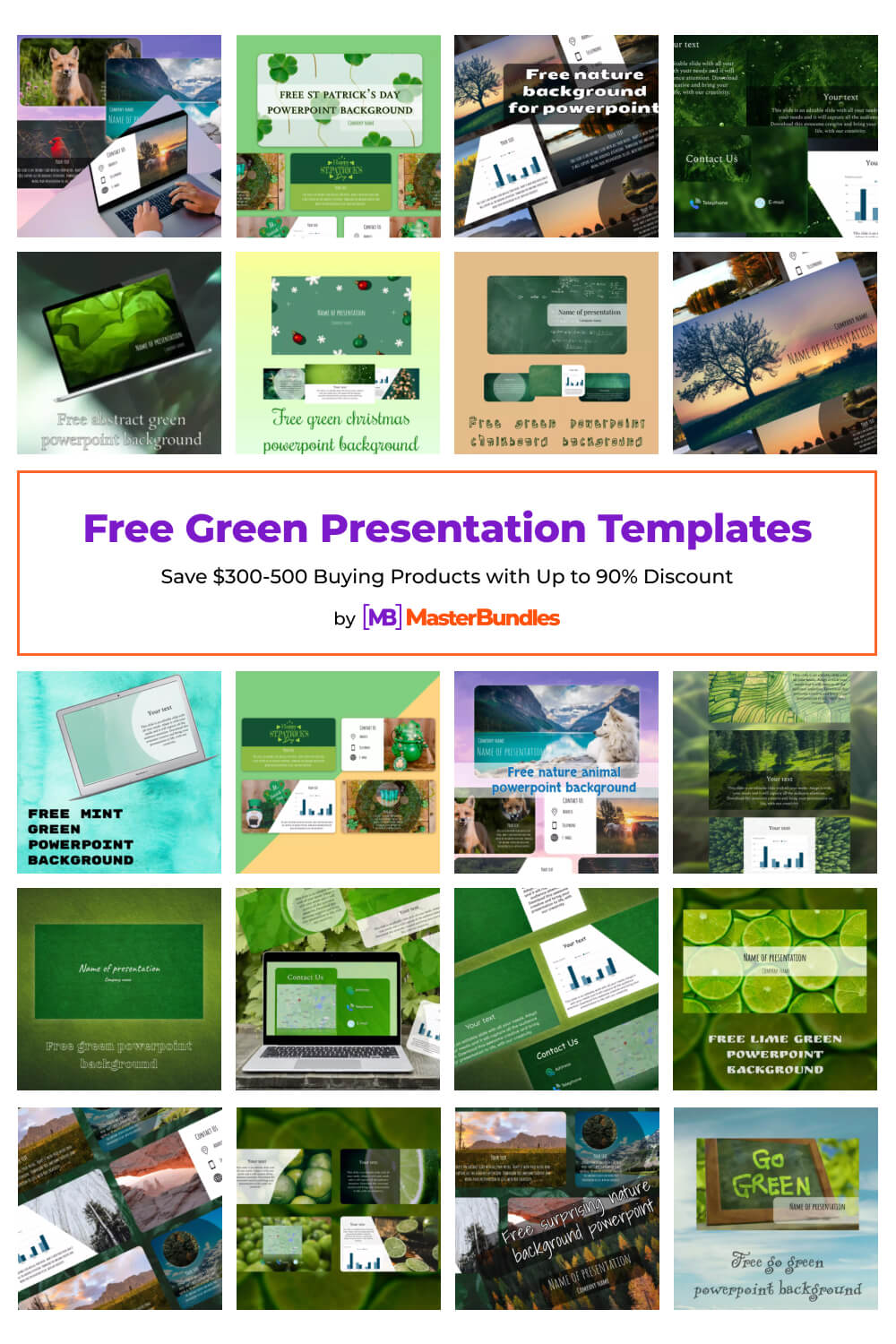 free green presentation templates pinterest image.
