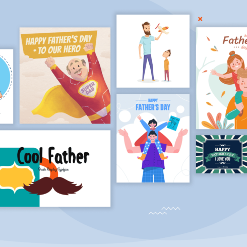 Best Father’s Day Illustrations, Clipart, Fonts, and SVGs to Congratulate Your Dad Example.