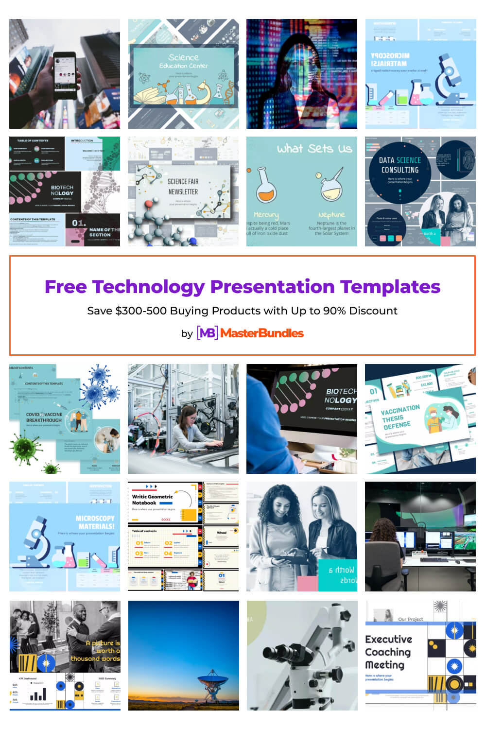 free technology presentation templates pinterest image.