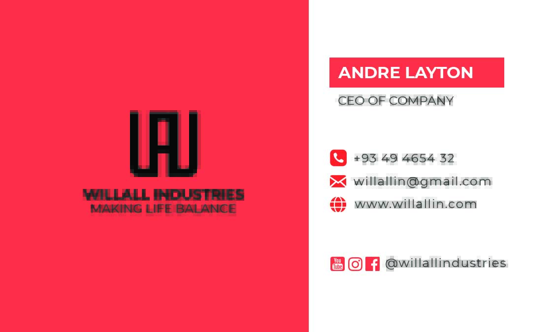 front Company Business Card.