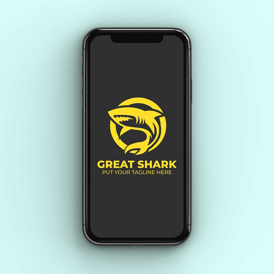 front Shark Logo Design.