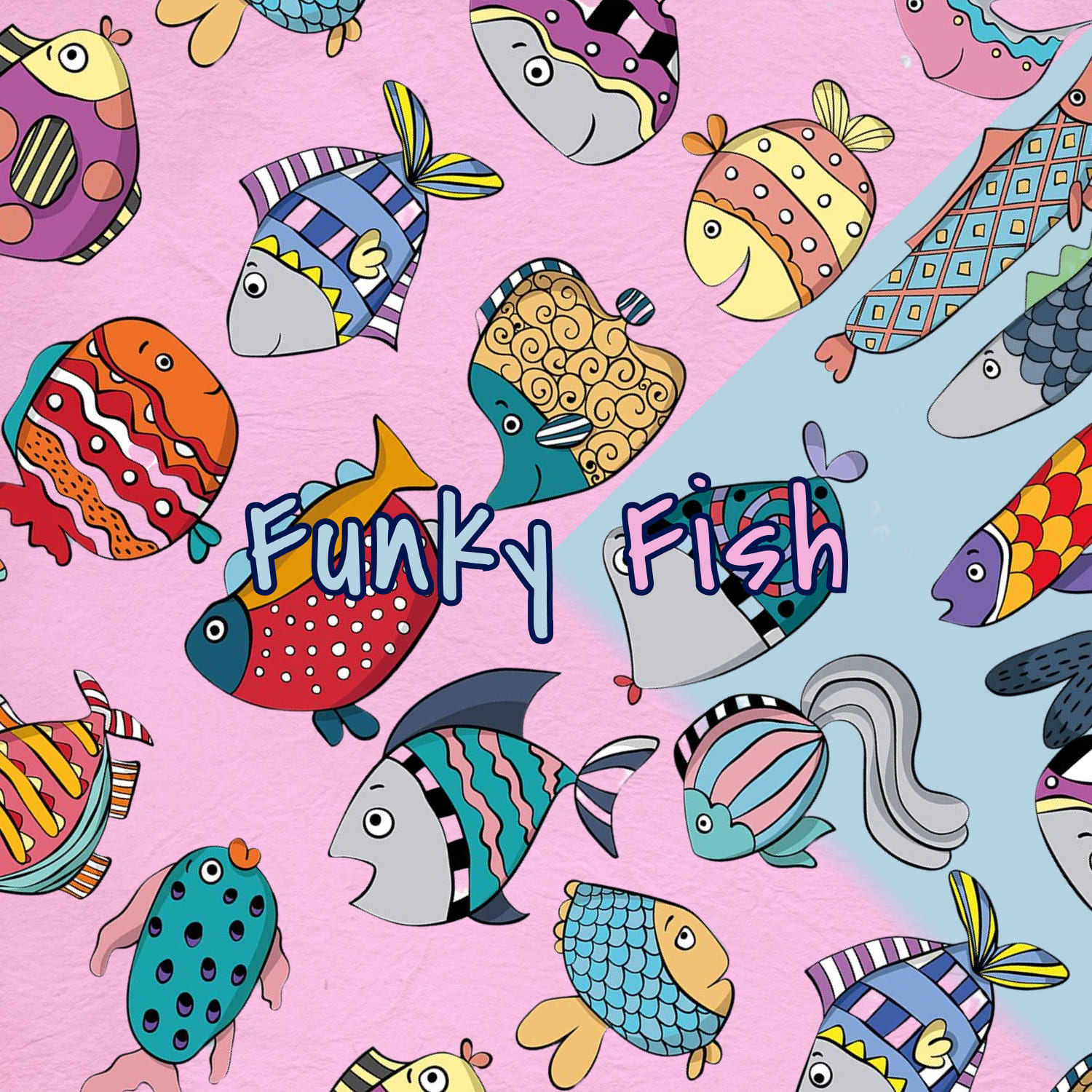 Funky Fish design pack includes 20 sea life inspired designs.