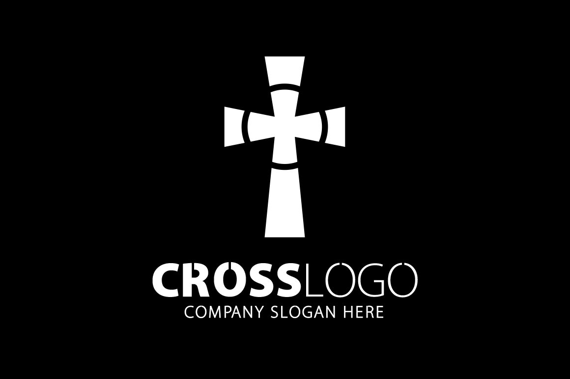 Matte black background with a white cross.