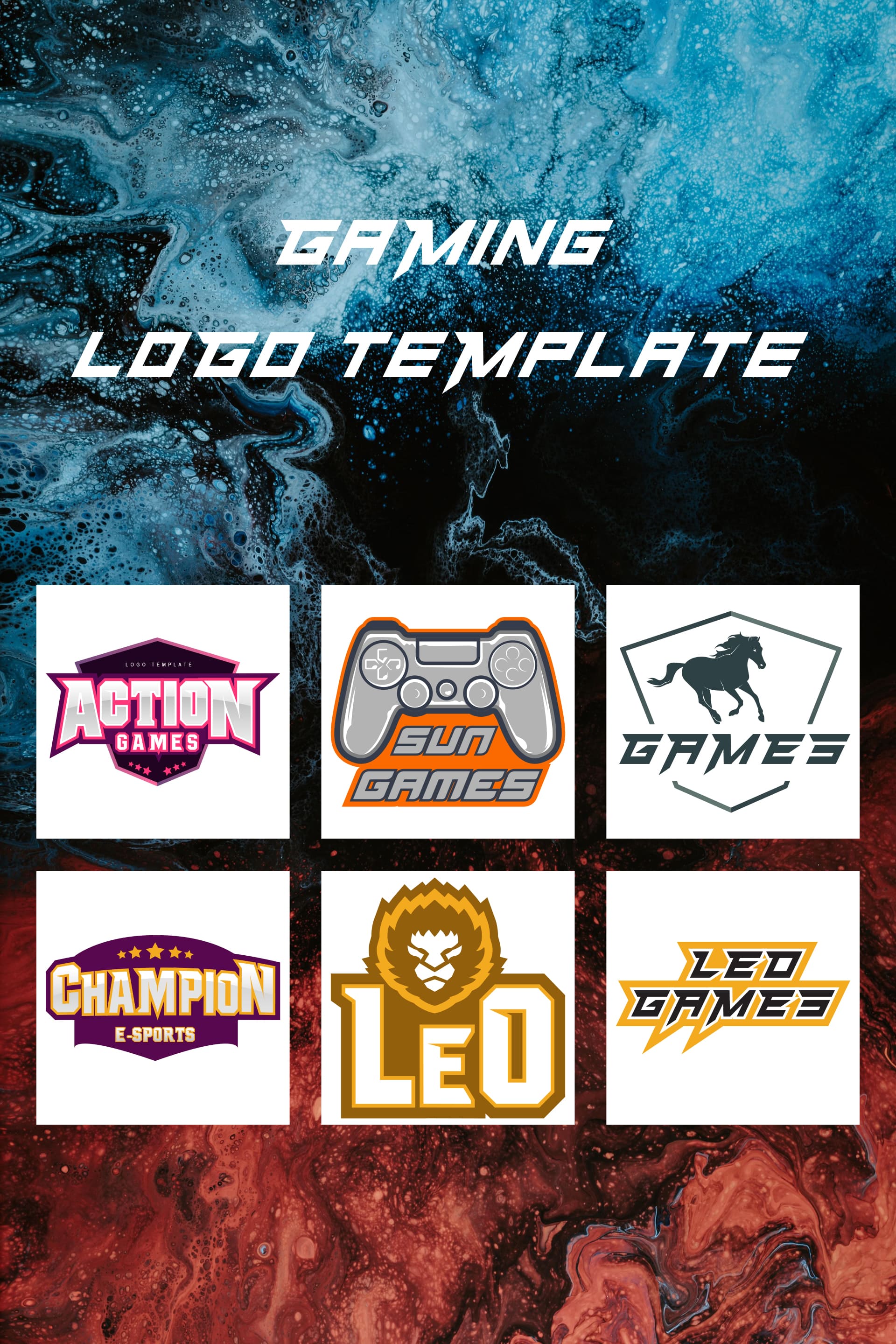 gaming logo template pinterest previews.