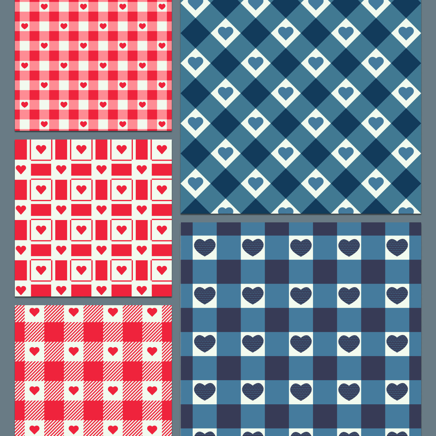 Pink & Grey Gingham Patterns cover.