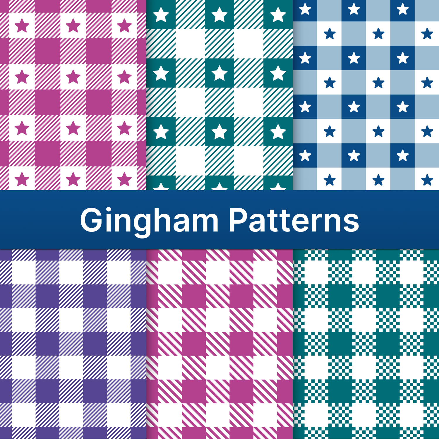 colorful Gingham Patterns.
