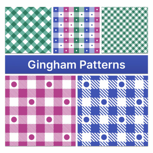 seamless gingham patterns.