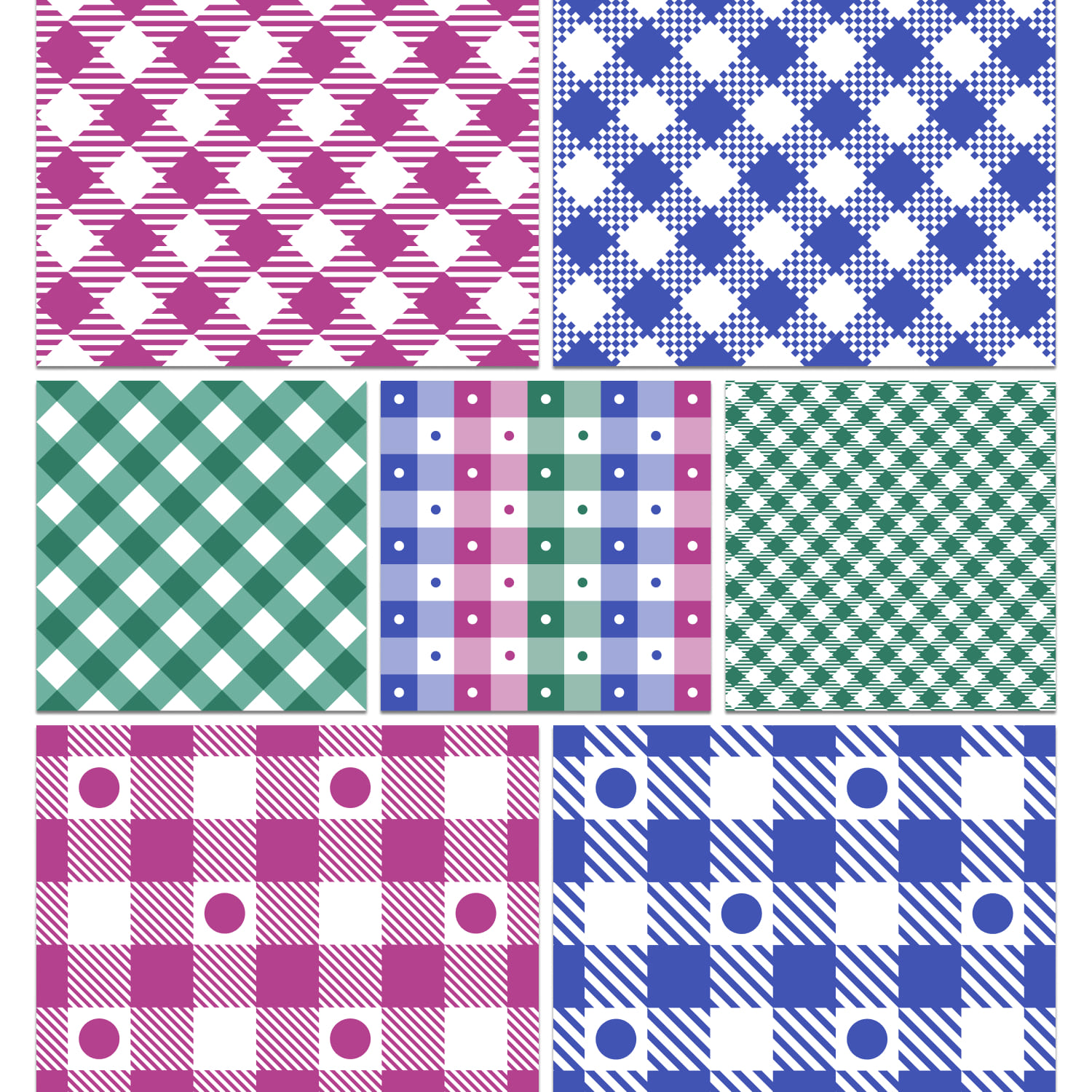 seamless gingham patterns cover.