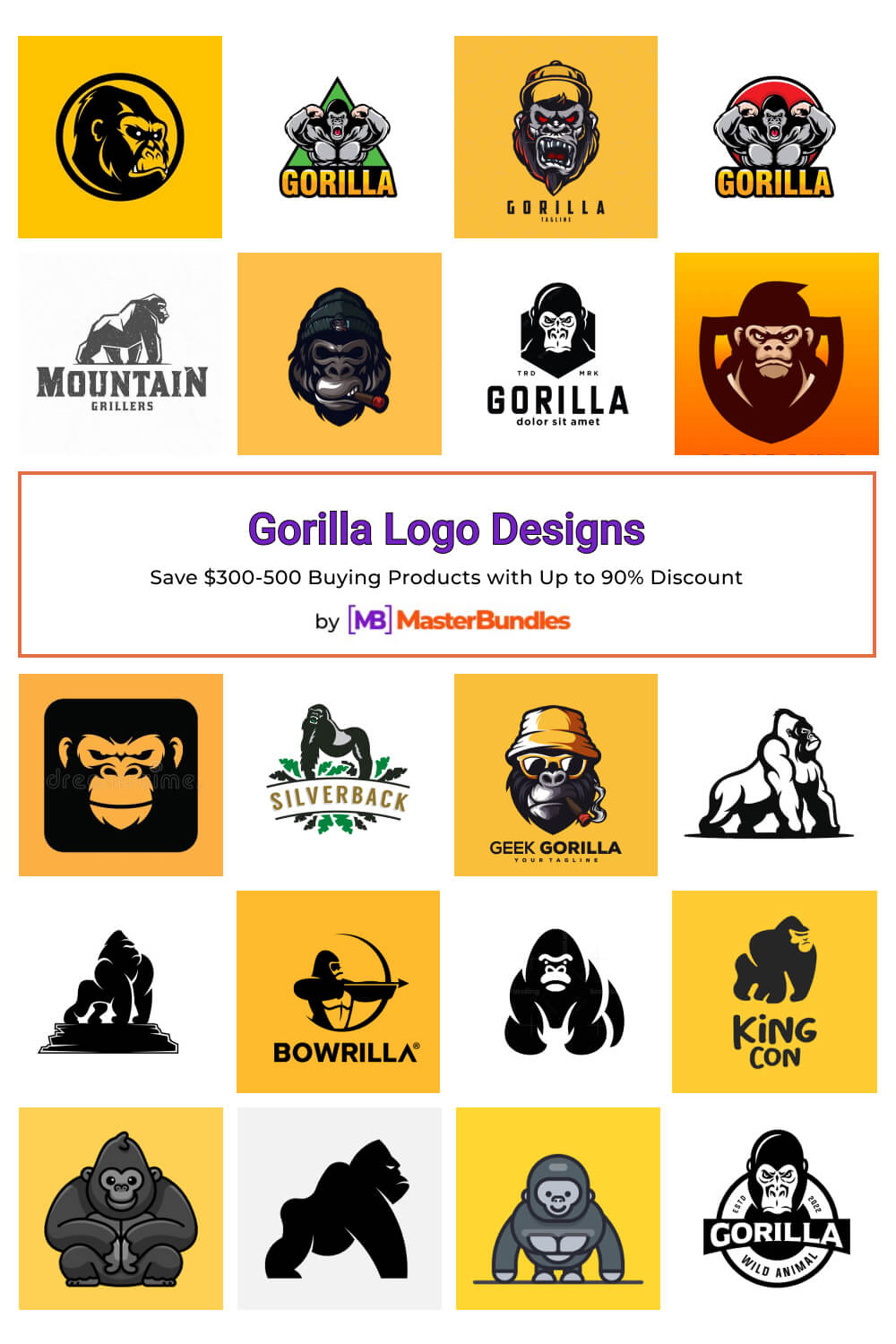 gorilla logo designs pinterest image.