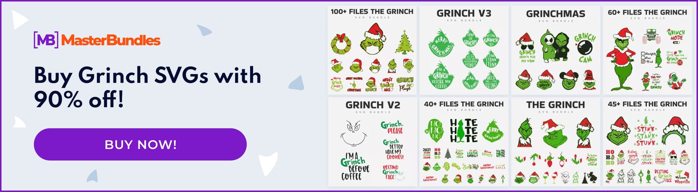 Banner for Grinch SVG Images.