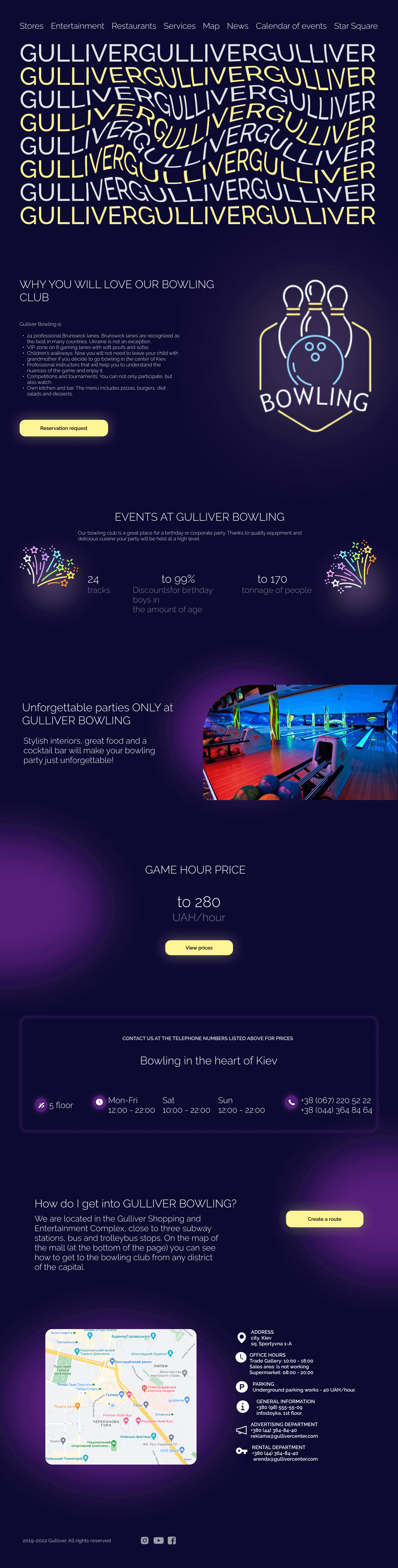 Clean Landing Page Template for Bowling Club.