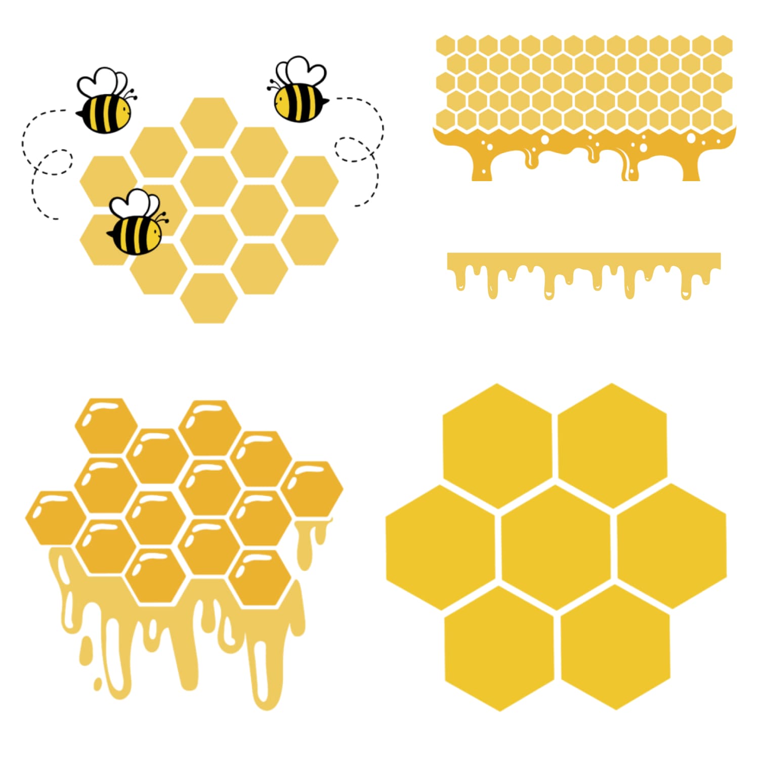 Honeycomb Background Stencil Overlays Free SVG Files for