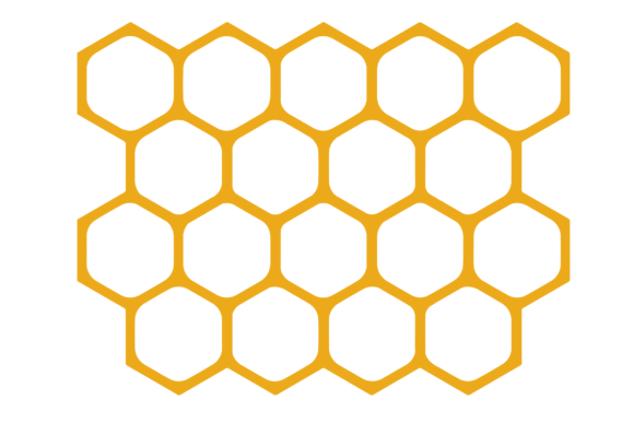 Hexagonal pattern of hexagonal shapes.