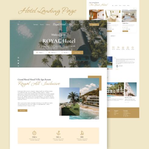 hotel landing page template.