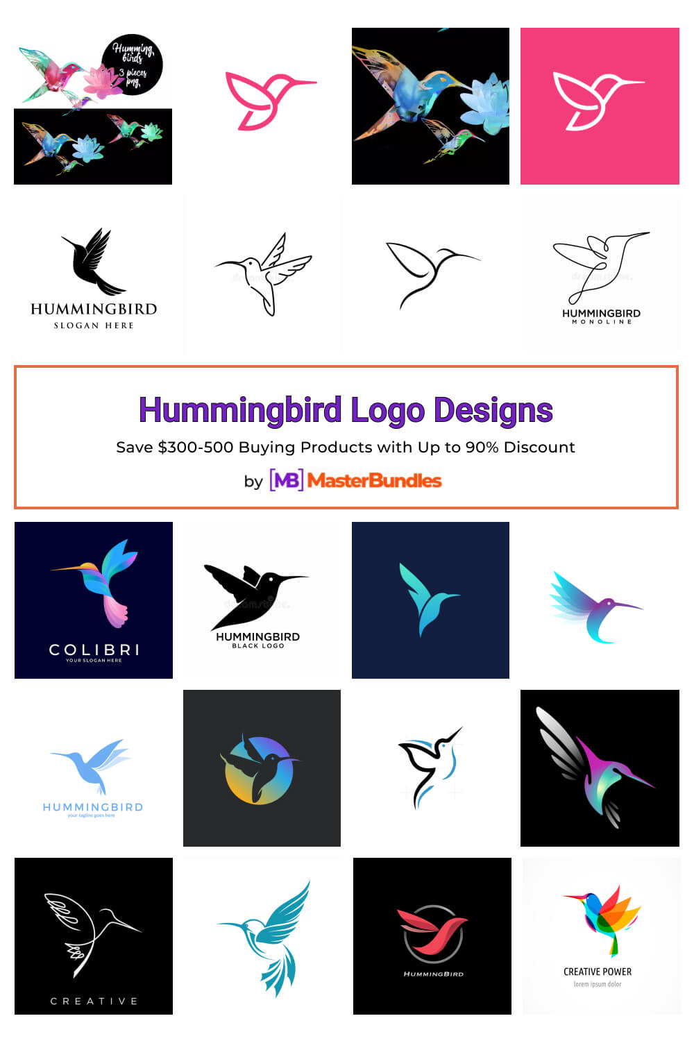 hummingbird logo designs pinterest image.
