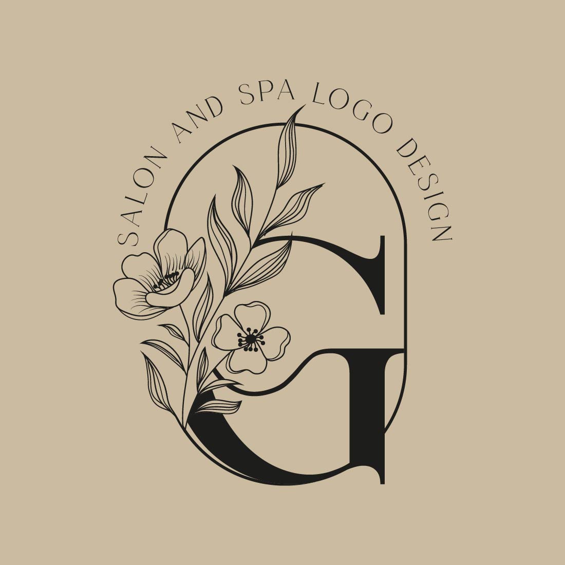 initial logoLuxury Initial Logo Design Template with Floral Concept.