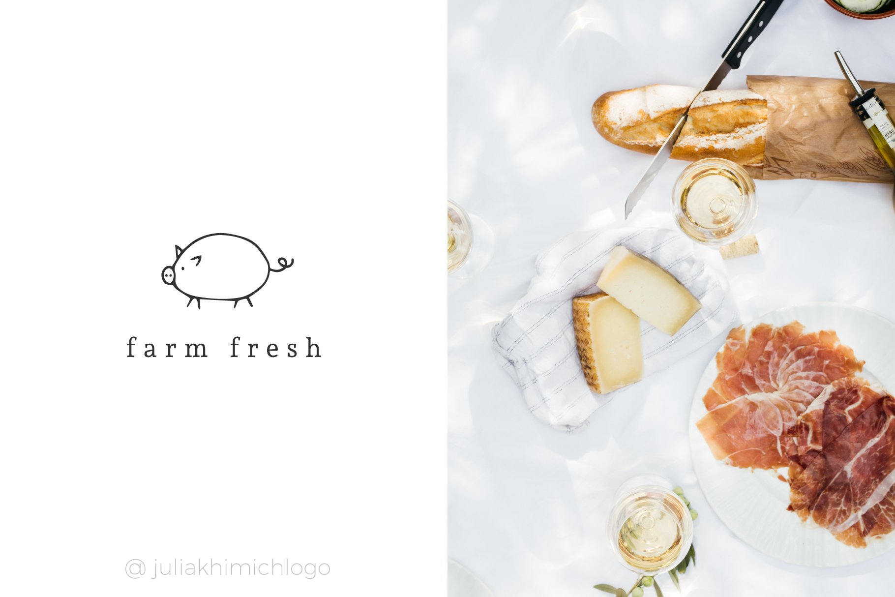 So tasty logo for farm fresh products.