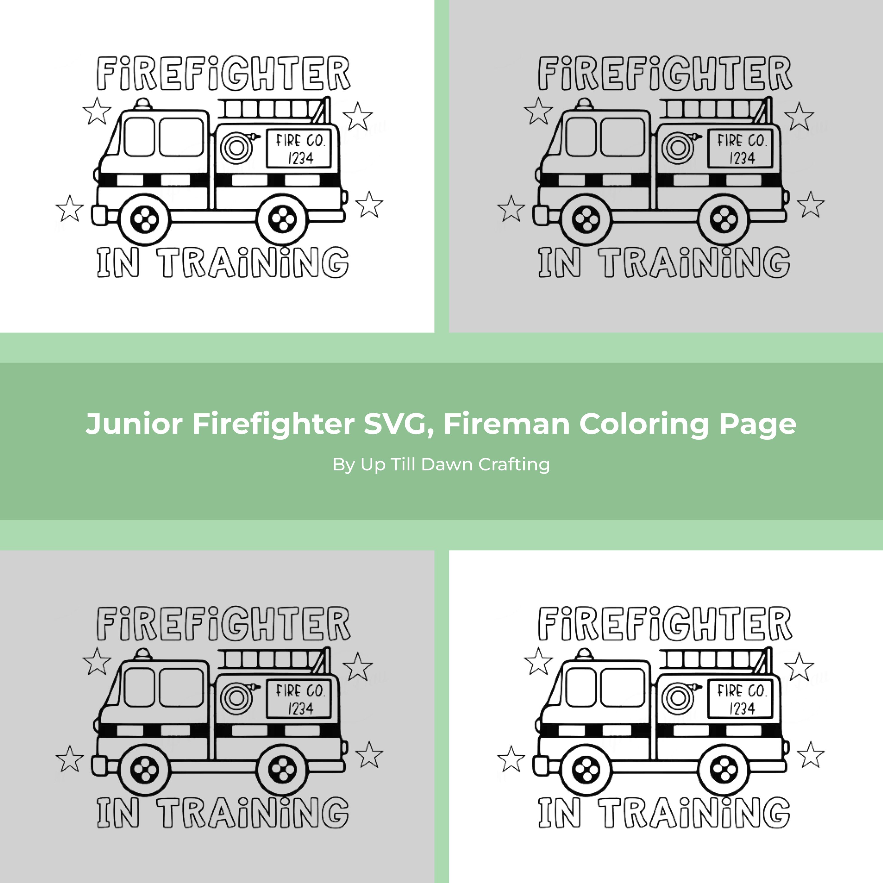 Junior Firefighter SVG - main image preview.