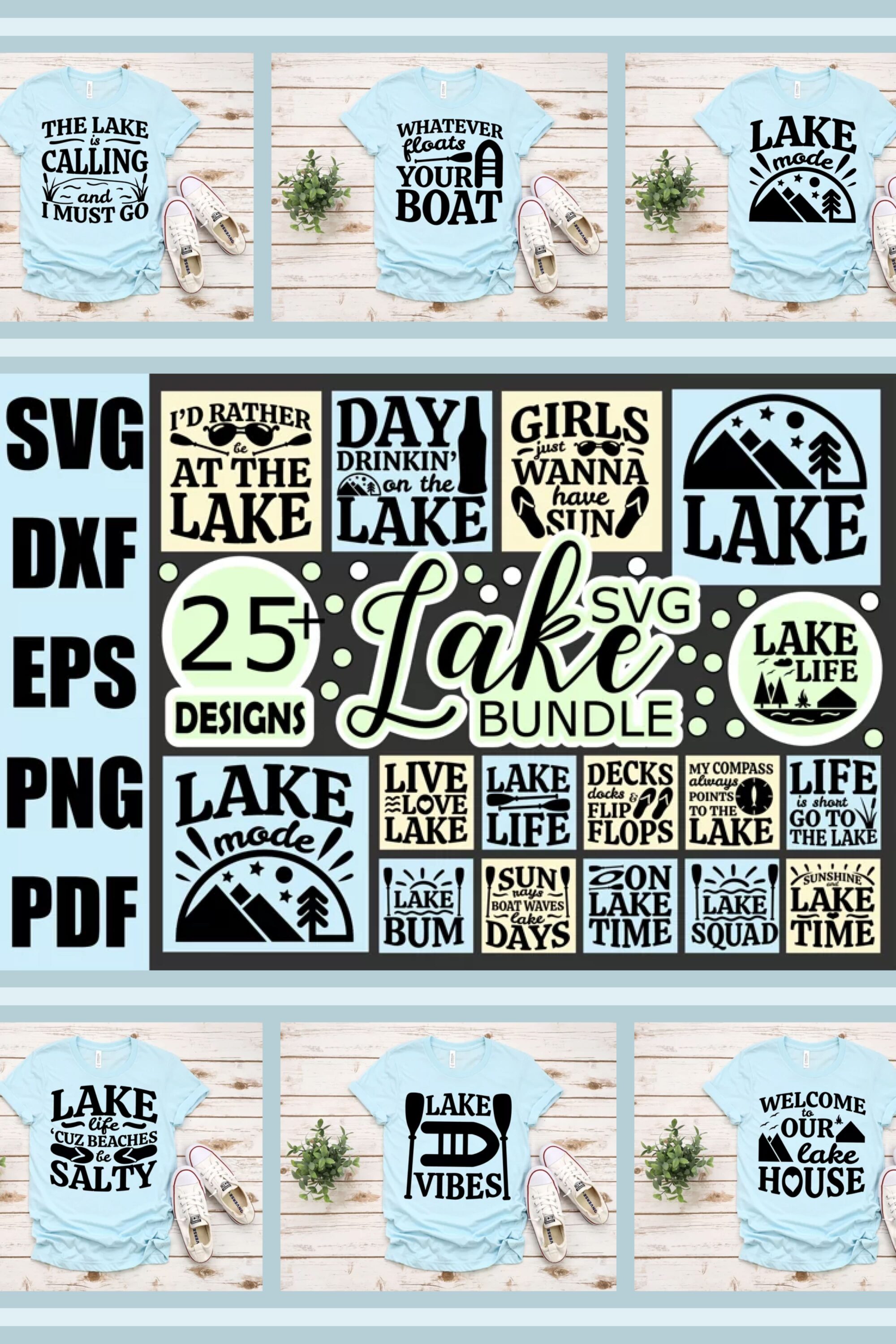 Lake Life SVG Bundle - pinterest image preview.
