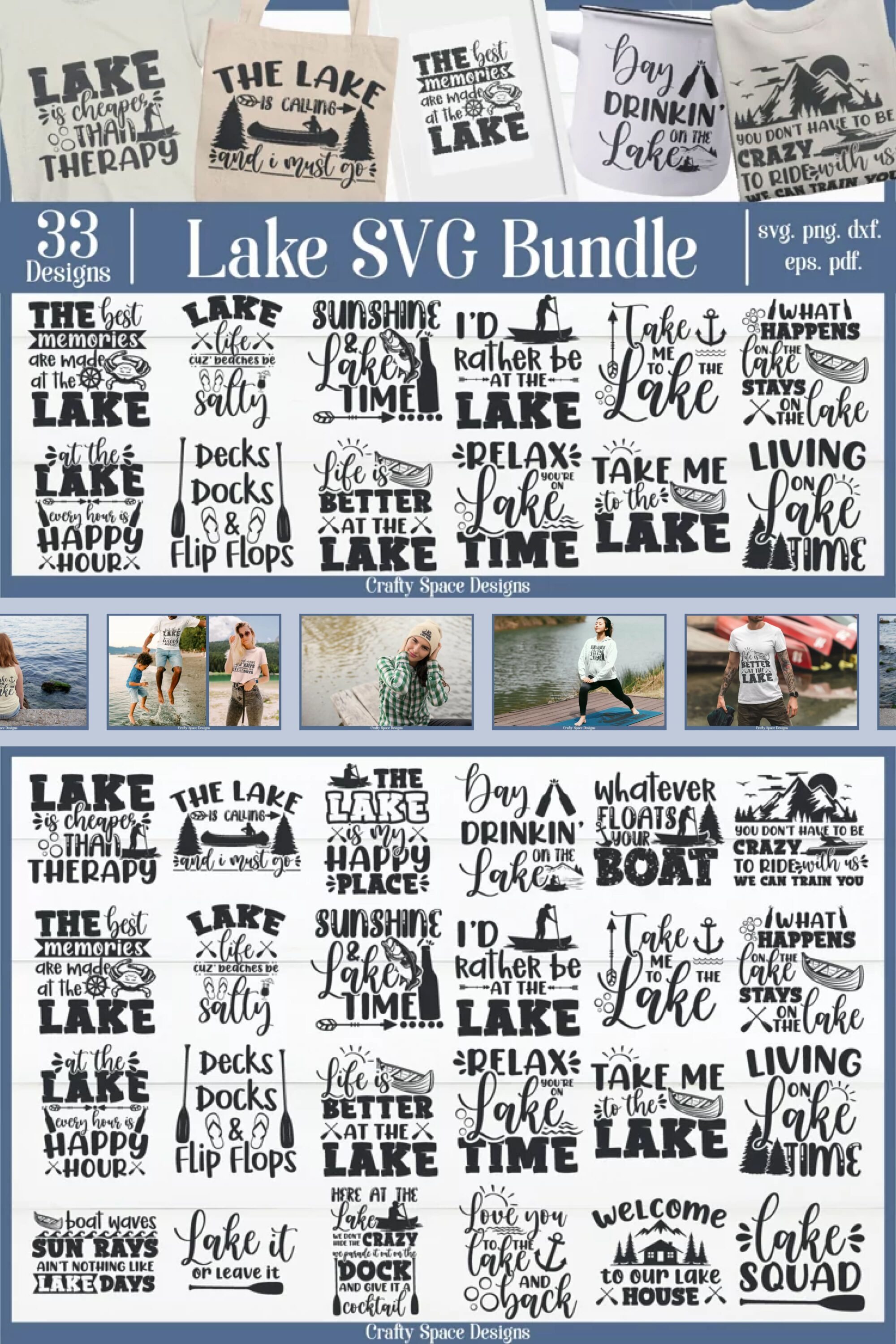 Lake SVG Bundle - pinterest image preview.