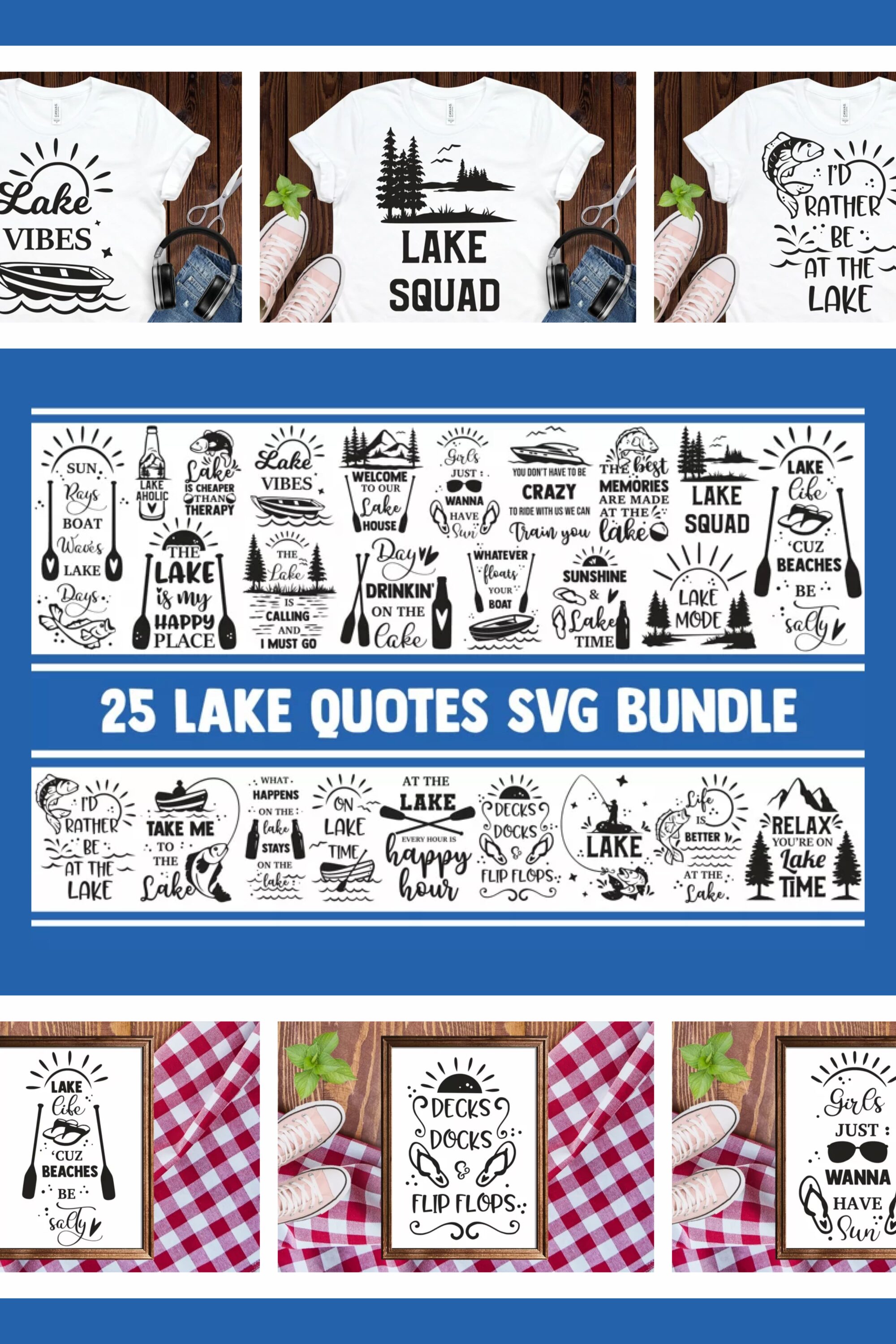 Lake SVG Bundle - pinterest image preview.