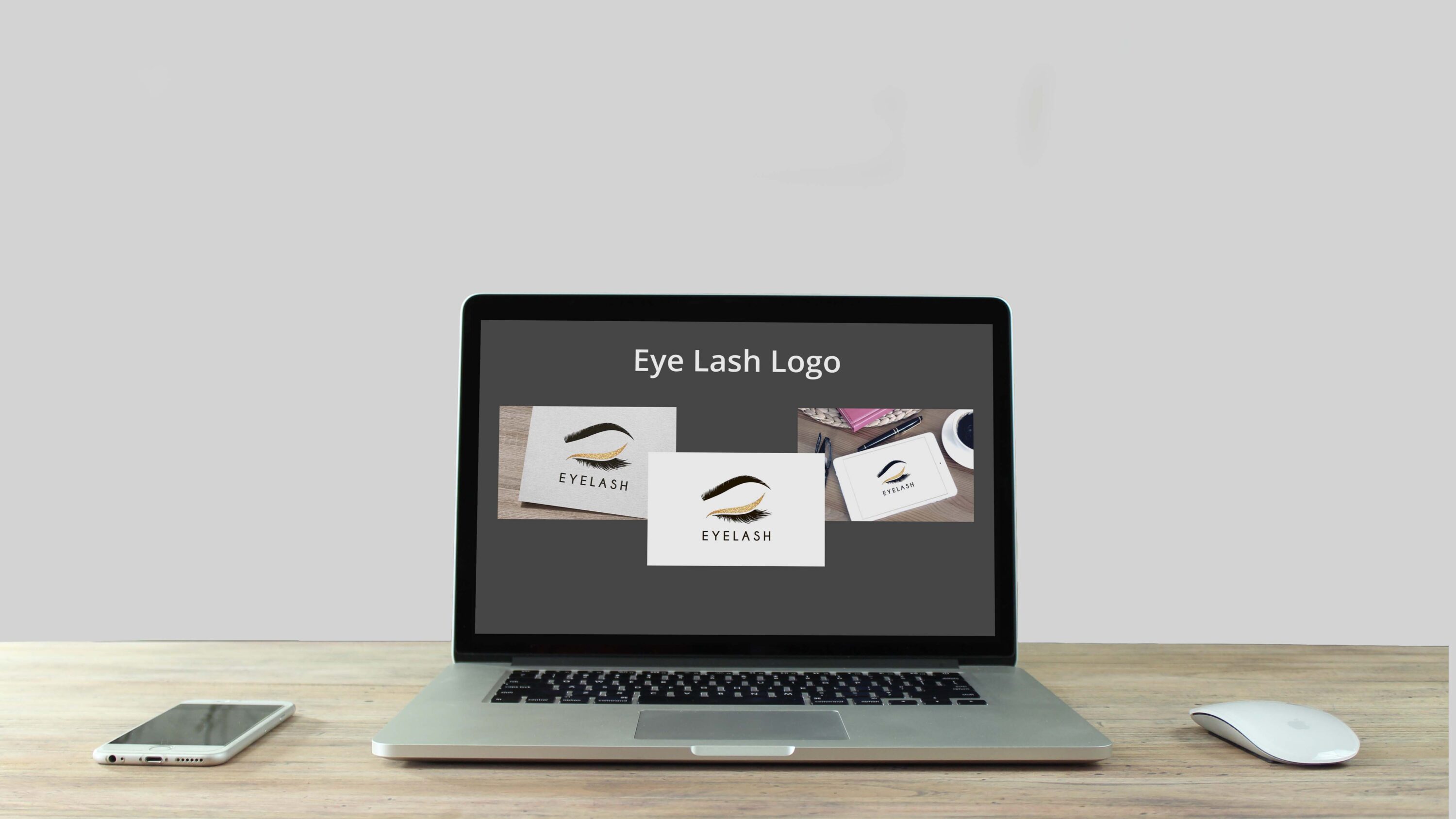 Eye Lash Logo laptop preview.