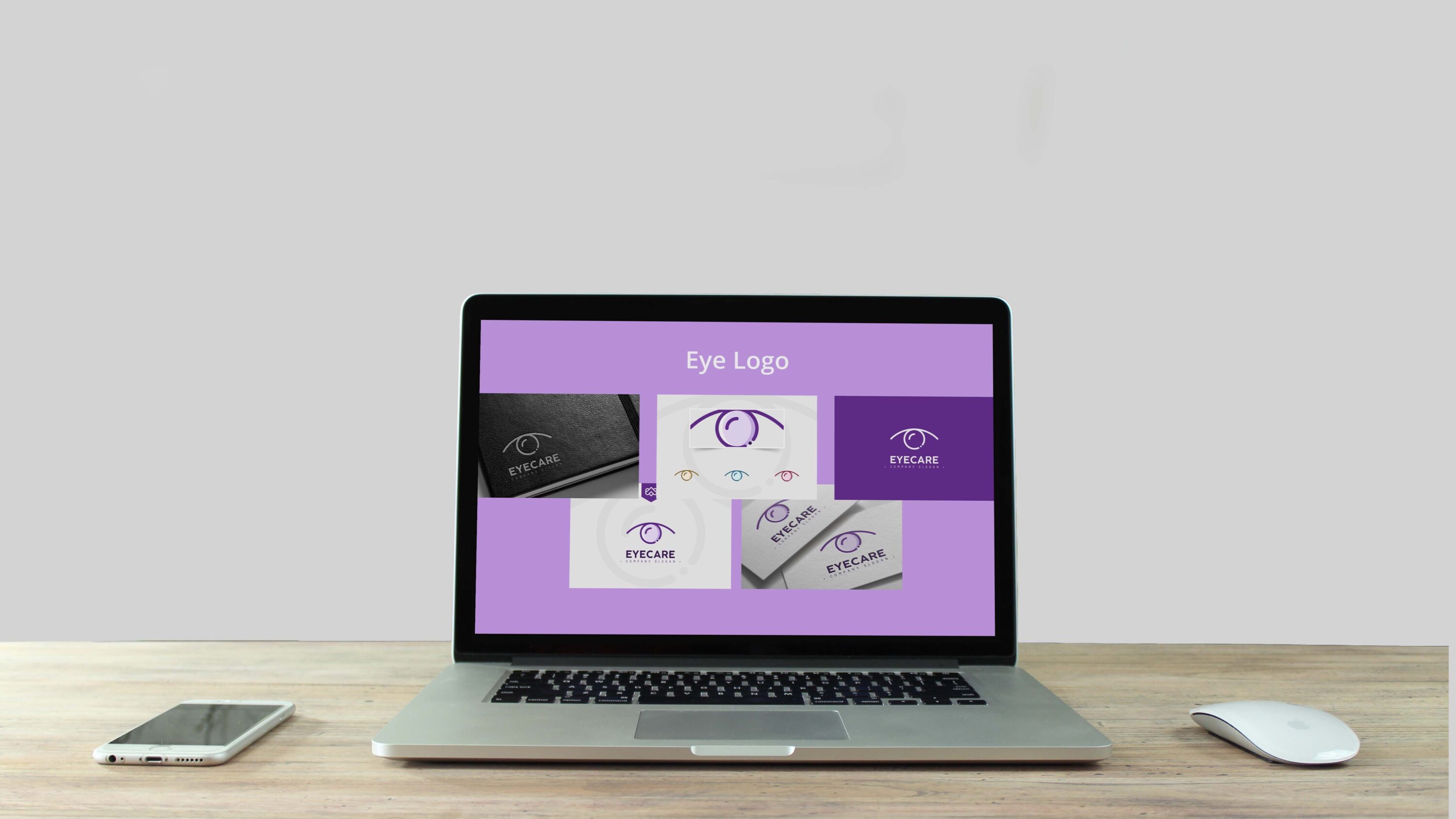 Eye Logo laptop preview.