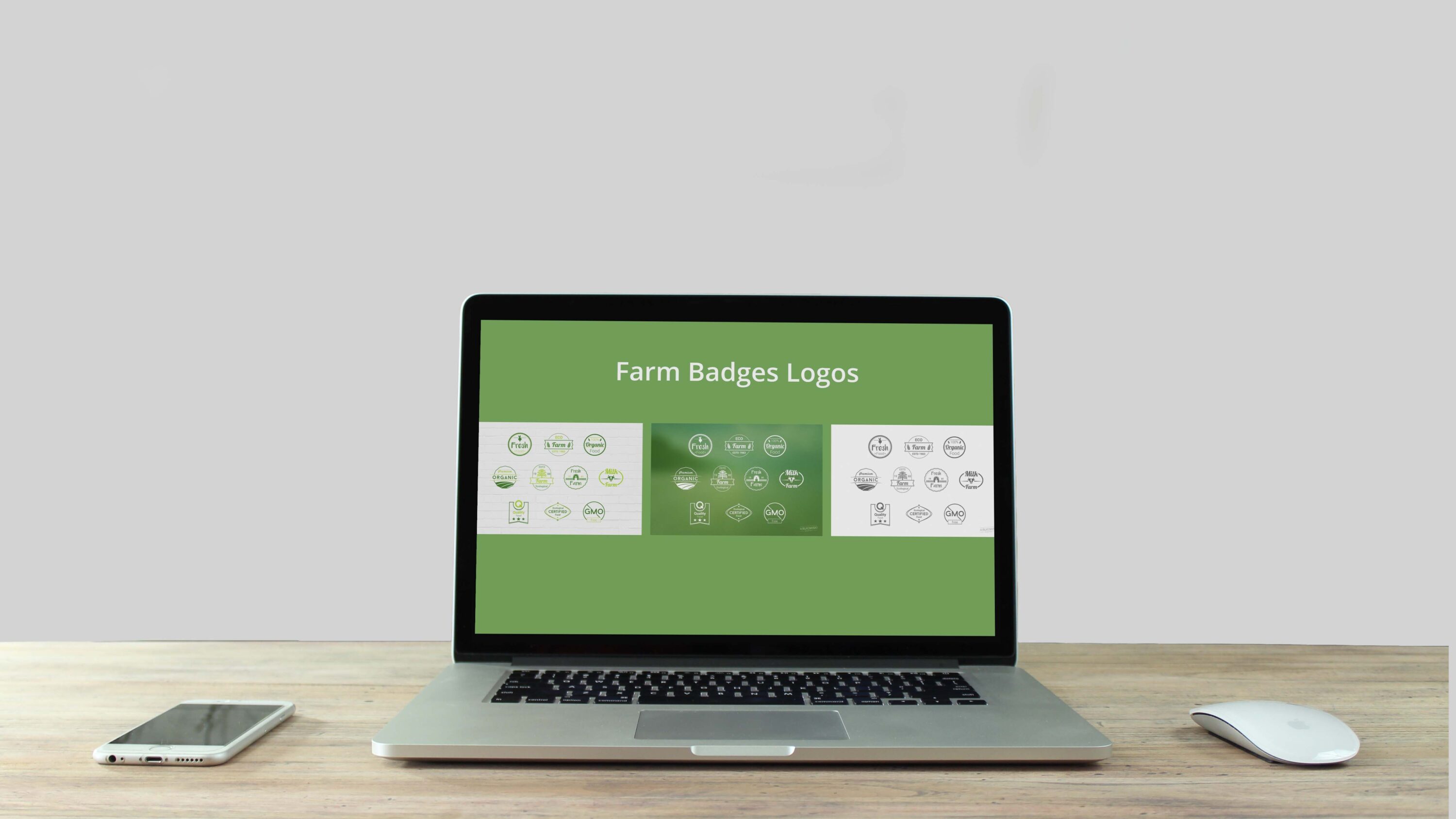 Farm Badges Logos - laptop.