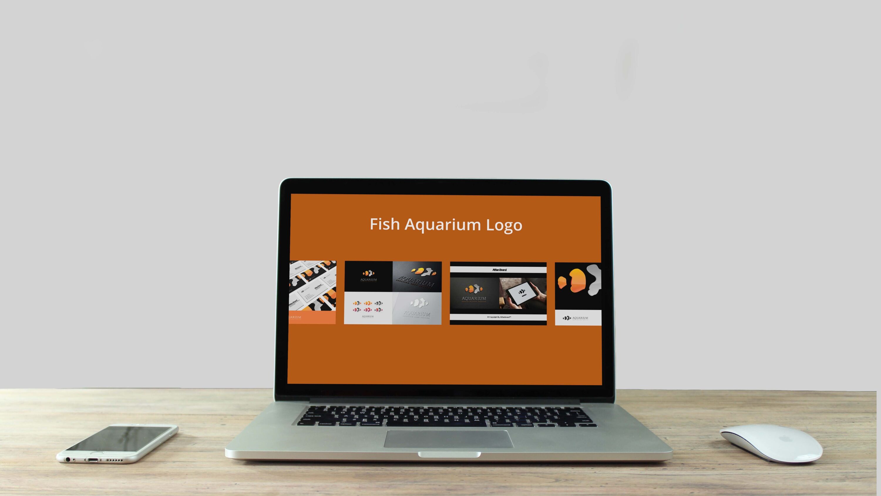 Fish Aquarium Logo - laptop.