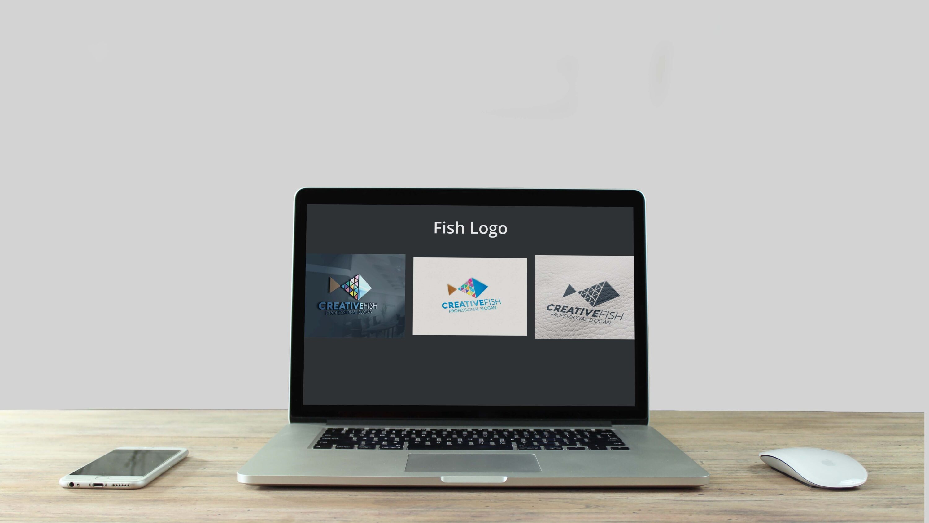 Fish Logo - laptop.