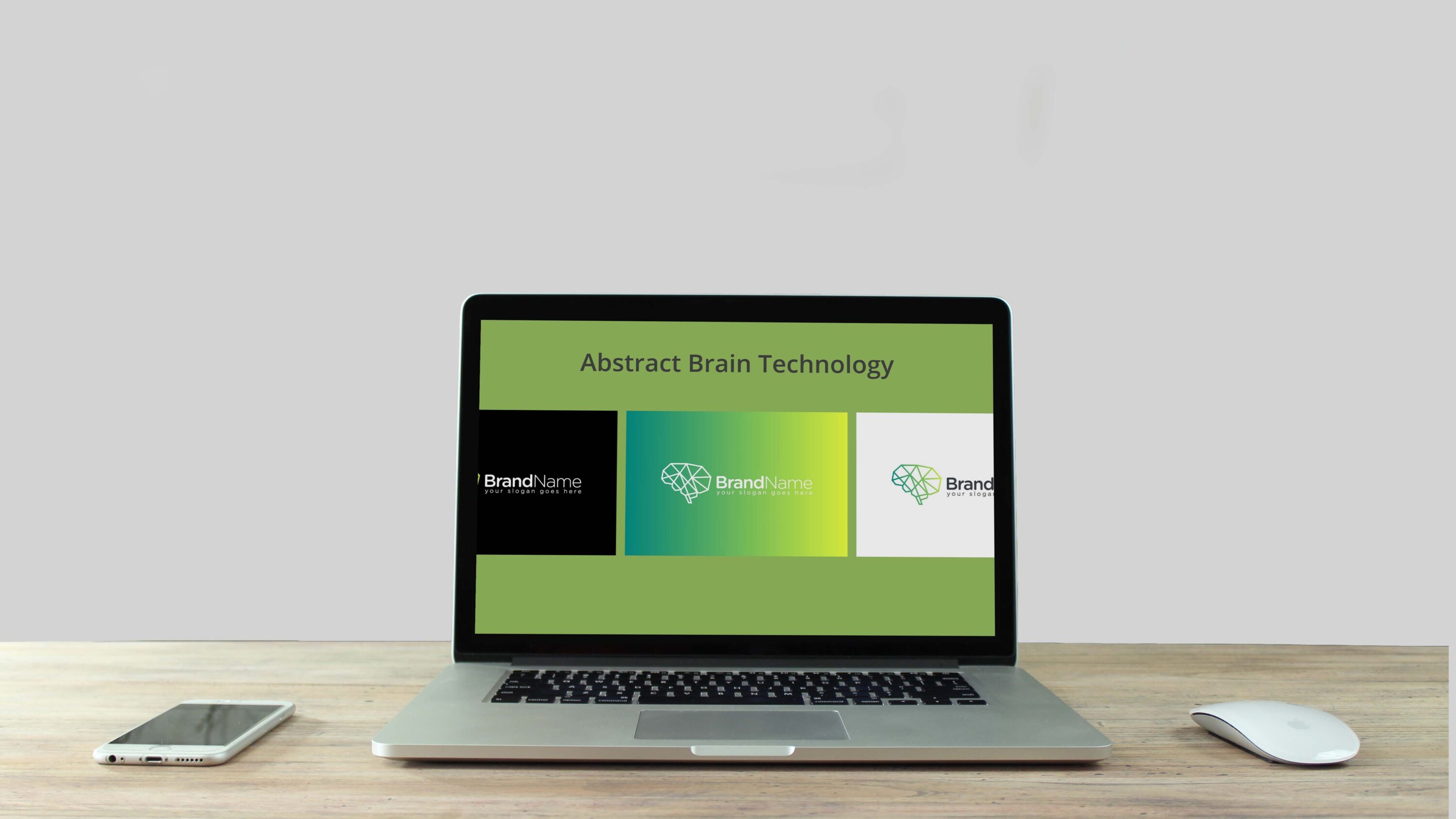 Abstract Brain Technology laptop preview.