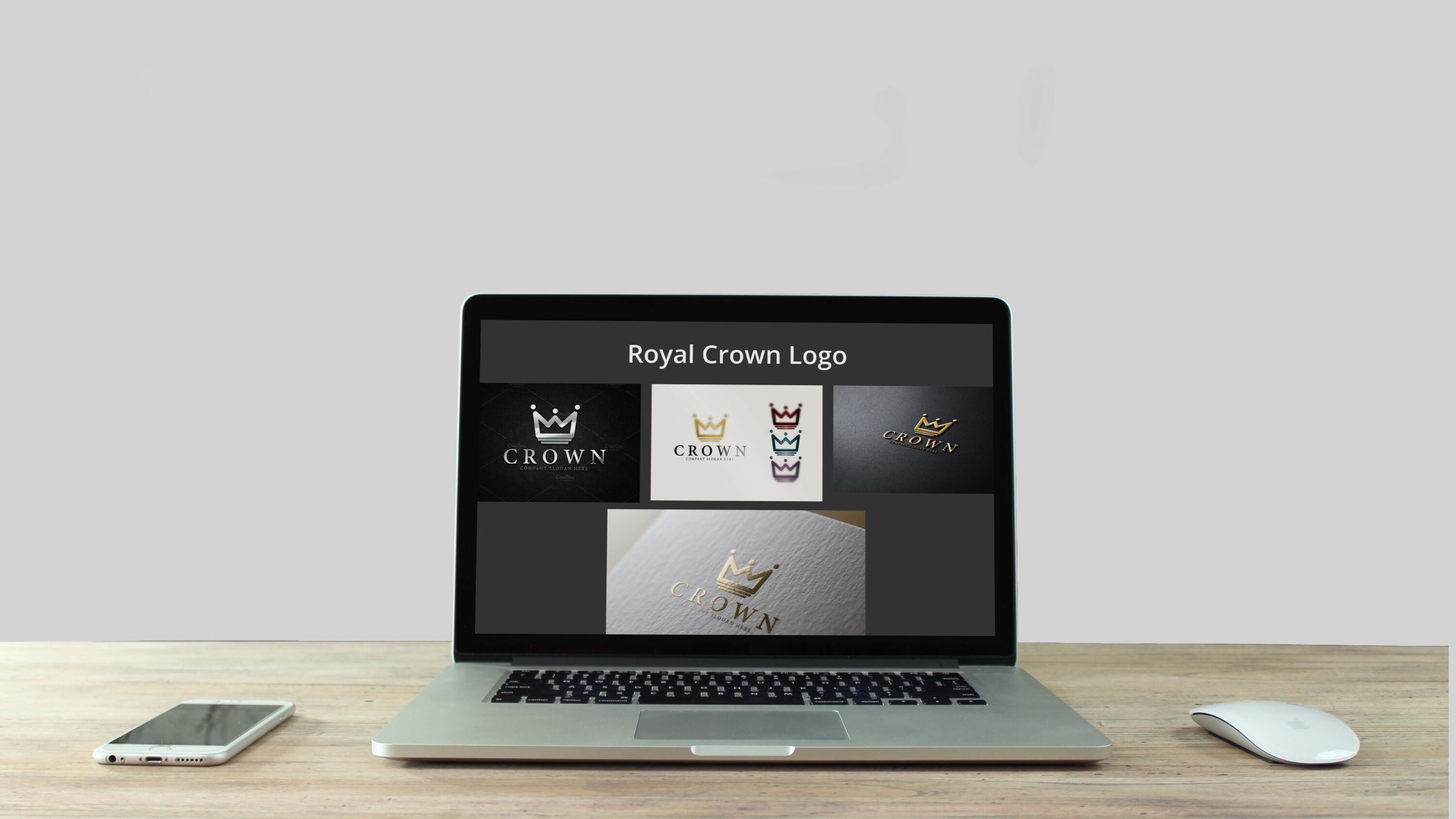 Royal Crown Logo - laptop.