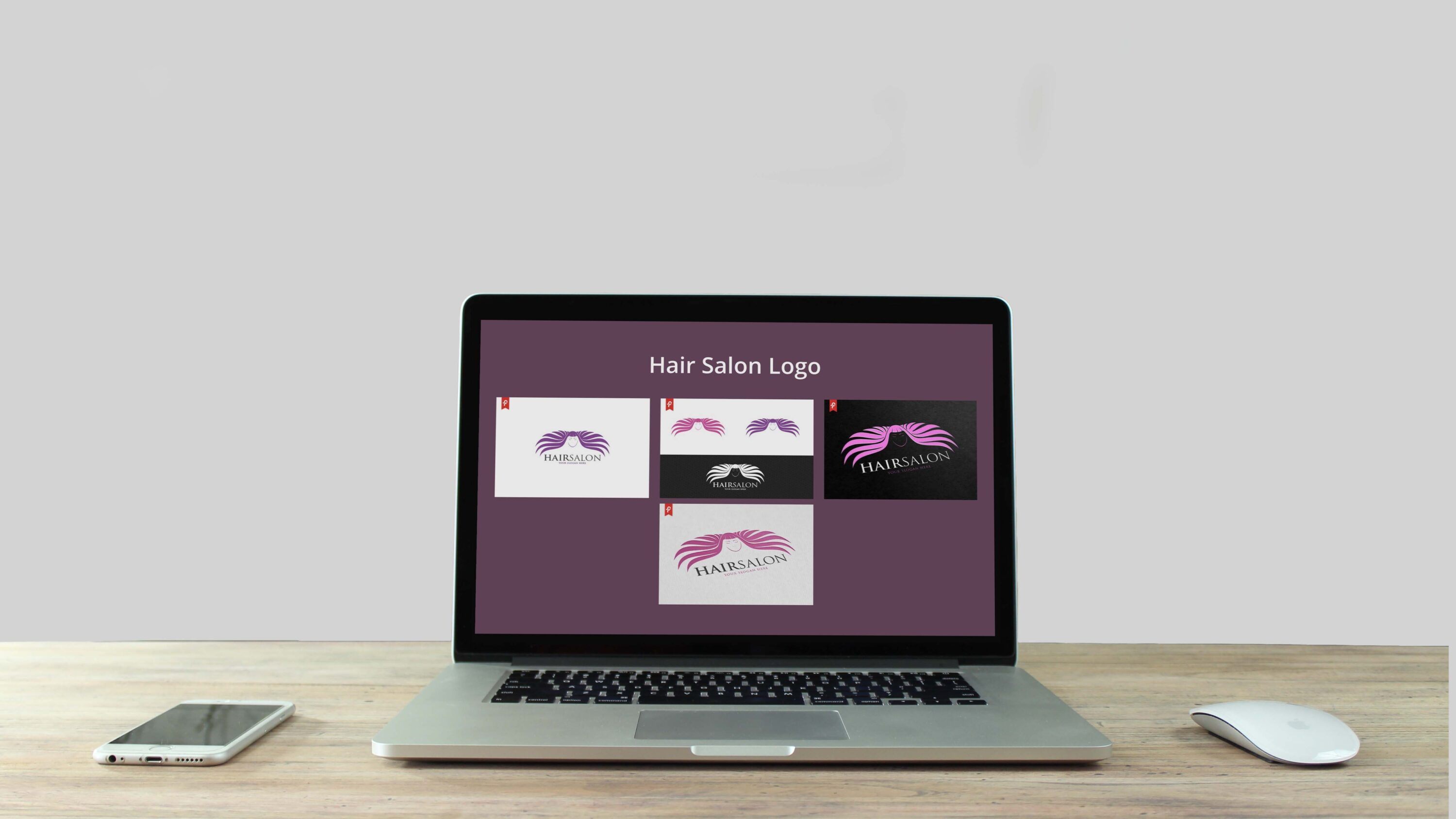 Hair Salon Logo laptop preview.